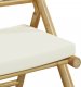 vidaXL vidaXL Składane krzesła bistro, 5 szt., kremowe poduszki, bambus 8