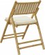 vidaXL vidaXL Składane krzesła bistro, 4 szt., kremowe poduszki, bambus 6