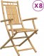 vidaXL vidaXL Składane krzesła ogrodowe, 8 szt., 53x66x99 cm, bambusowe 2