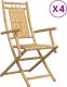 vidaXL vidaXL Składane krzesła ogrodowe, 4 szt., 53x66x99 cm, bambusowe 2