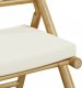 vidaXL vidaXL Składane krzesła bistro, 6 szt., kremowe poduszki, bambus 8