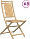 vidaXL vidaXL Składane krzesła ogrodowe, 8 szt., 46x66x99 cm, bambusowe 2