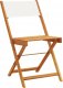 vidaXL vidaXL Składane krzesła ogrodowe, 6 szt., kremowa tkanina i drewno 3