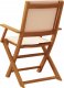 vidaXL vidaXL Składane krzesła ogrodowe, 6 szt., beżowa tkanina i drewno 6