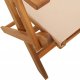 vidaXL vidaXL Składane krzesła ogrodowe, 6 szt., beżowa tkanina i drewno 8