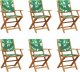 vidaXL vidaXL Składane krzesła ogrodowe, 6 szt., zielona tkanina i drewno 2
