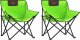 vidaXL Krzesła turystyczne z kieszenią, składane, 2 szt., zielone 2