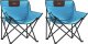 vidaXL Krzesła turystyczne z kieszenią, składane, 2 szt. 2