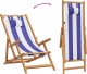 vidaXL vidaXL Składane krzesła plażowe, 2 szt., niebiesko-białe 6