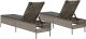 vidaXL Leżaki z poduszkami, 2 szt., szare, polirattan 7