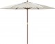 vidaXL vidaXL Parasol ogrodowy na drewnianym słupku, piaskowy, 299x240 cm 3