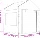 vidaXL vidaXL Namiot ogrodowy z dachem, biały, 4,46x2,28x2,69 m, polietylen 8