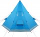 vidaXL Namiot turystyczny, tipi, 4-os., niebieski, wodoszczelny 8