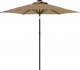 vidaXL vidaXL Parasol ogrodowy na stalowym słupku, taupe, 225x225x212 cm 2