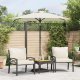 vidaXL vidaXL Parasol ogrodowy z LED, stalowy słupek, biały, 225x225x212 cm 1