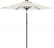 vidaXL vidaXL Parasol ogrodowy z LED, stalowy słupek, biały, 225x225x212 cm 1