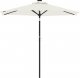 vidaXL vidaXL Parasol ogrodowy z LED, stalowy słupek, biały, 225x225x212 cm 3