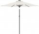 vidaXL vidaXL Parasol ogrodowy z LED, stalowy słupek, biały, 225x225x212 cm 5