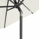 vidaXL vidaXL Parasol ogrodowy z LED, stalowy słupek, biały, 225x225x212 cm 8