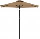 vidaXL vidaXL Parasol ogrodowy LED, stalowy słupek, taupe, 225x225x212 cm 4
