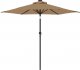 vidaXL vidaXL Parasol ogrodowy LED, stalowy słupek, taupe, 225x225x212 cm 5
