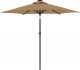 vidaXL vidaXL Parasol ogrodowy LED, stalowy słupek, taupe, 225x225x212 cm 6