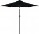 vidaXL vidaXL Parasol ogrodowy LED, stalowy słupek, czarny, 225x225x212 cm 5
