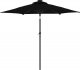 vidaXL vidaXL Parasol ogrodowy LED, stalowy słupek, czarny, 225x225x212 cm 6