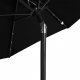 vidaXL vidaXL Parasol ogrodowy LED, stalowy słupek, czarny, 225x225x212 cm 9