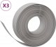 vidaXL Obrzeża ogrodowe, 3 szt., szare, 10 m, 15 cm, polietylen 2