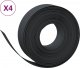 vidaXL Obrzeża ogrodowe, 4 szt., czarne, 10 m, 15 cm, polietylen 2