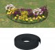vidaXL Obrzeża ogrodowe, 4 szt., czarne, 10 m, 10 cm, polietylen 1