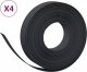 vidaXL Obrzeża ogrodowe, 4 szt., czarne, 10 m, 10 cm, polietylen 1