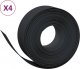 vidaXL vidaXL Obrzeża ogrodowe, 4 szt., czarne, 10 m, 20 cm, polietylen 2