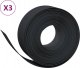vidaXL vidaXL Obrzeża ogrodowe, 3 szt., czarne, 10 m, 20 cm, polietylen 2