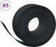 vidaXL vidaXL Obrzeża ogrodowe, 5 szt., czarne, 10 m, 20 cm, polietylen 2
