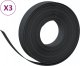 vidaXL vidaXL Obrzeża ogrodowe, 3 szt., czarne, 10 m, 10 cm, polietylen 2