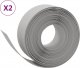vidaXL vidaXL Obrzeża ogrodowe, 2 szt., szare, 10 m, 20 cm, polietylen 2