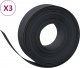 vidaXL Obrzeża ogrodowe, 3 szt., czarne, 10 m, 15 cm, polietylen 2