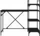 Biurko vidaXL Czarne 120 cm x 47 cm 4