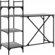 Biurko vidaXL vidaXL Biurko komputerowe z półkami, szary dąb sonoma, 120x47x109 cm 1