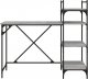 Biurko vidaXL vidaXL Biurko komputerowe z półkami, szary dąb sonoma, 120x47x109 cm 3