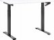 Biurko Beliani Biurko regulowane manualnie 120 x 72 cm biało-czarne DESTIN III 1