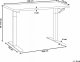 Biurko Beliani Biurko regulowane manualnie 120 x 72 cm ciemne drewno z czarnym DESTIN III 1