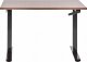 Biurko Beliani Biurko regulowane manualnie 120 x 72 cm ciemne drewno z czarnym DESTIN III 2