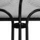 Springos Meble tarasowe: stolik kawowy z bezbarwnego szkła hartowanego, 4 krzesła metalowe do ogrodu czarno-szary UNIWERSALNY 13