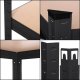 Springos Regał metalowy z 5 półkami 150x75x30cm 675kg do garażu, piwnicy, czarny UNIWERSALNY 3