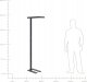 Lampa podłogowa Beliani Lampa podłogowa LED metalowa czarna TAURUS 8