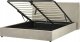 Beliani Łóżko z pojemnikiem welurowe 160 x 200 cm beżowoszare LAVAUR 3