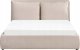 Beliani Łóżko z pojemnikiem welurowe 160 x 200 cm beżowe BAJONNA 5